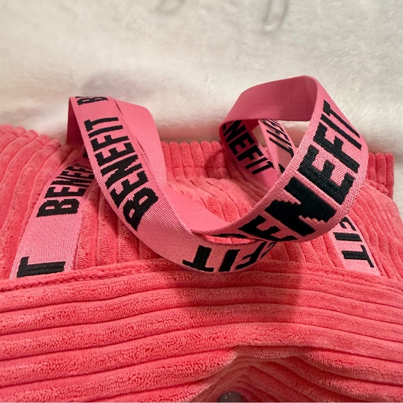 Benefit Cosmetics 2024 Limited Edition Large Pink Corduroy Tote Bag NWOT - Picture 4 of 6